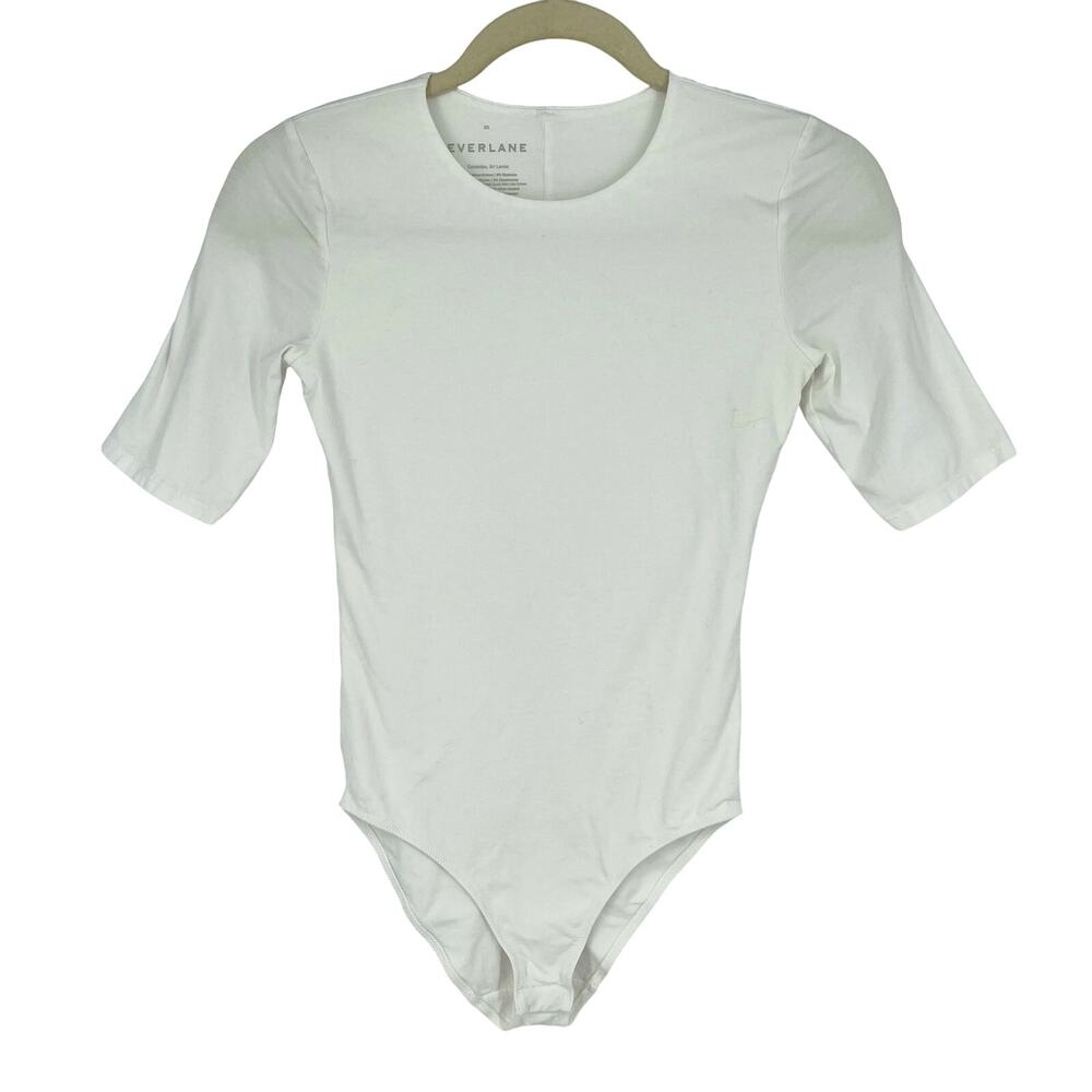 Everlane‎ Supima Cotton Bodysuit Short Sleeve White XS